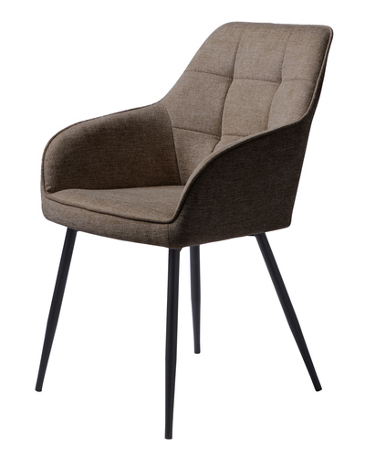 Nolan Armchair Square Dark Grey Pu in room