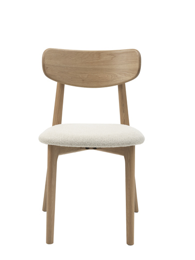 Elim Chair Off White Bouclé in room