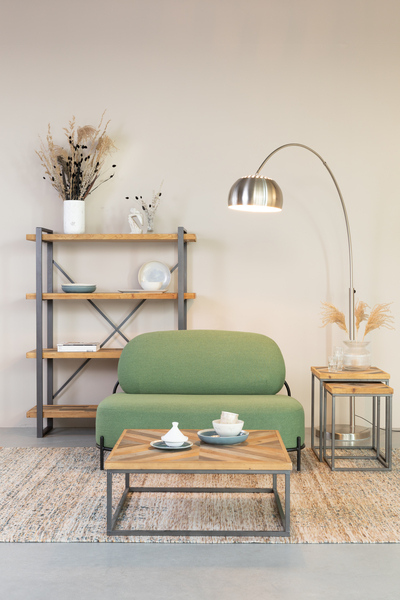 Floor Lamp Metal Bow (New) in room